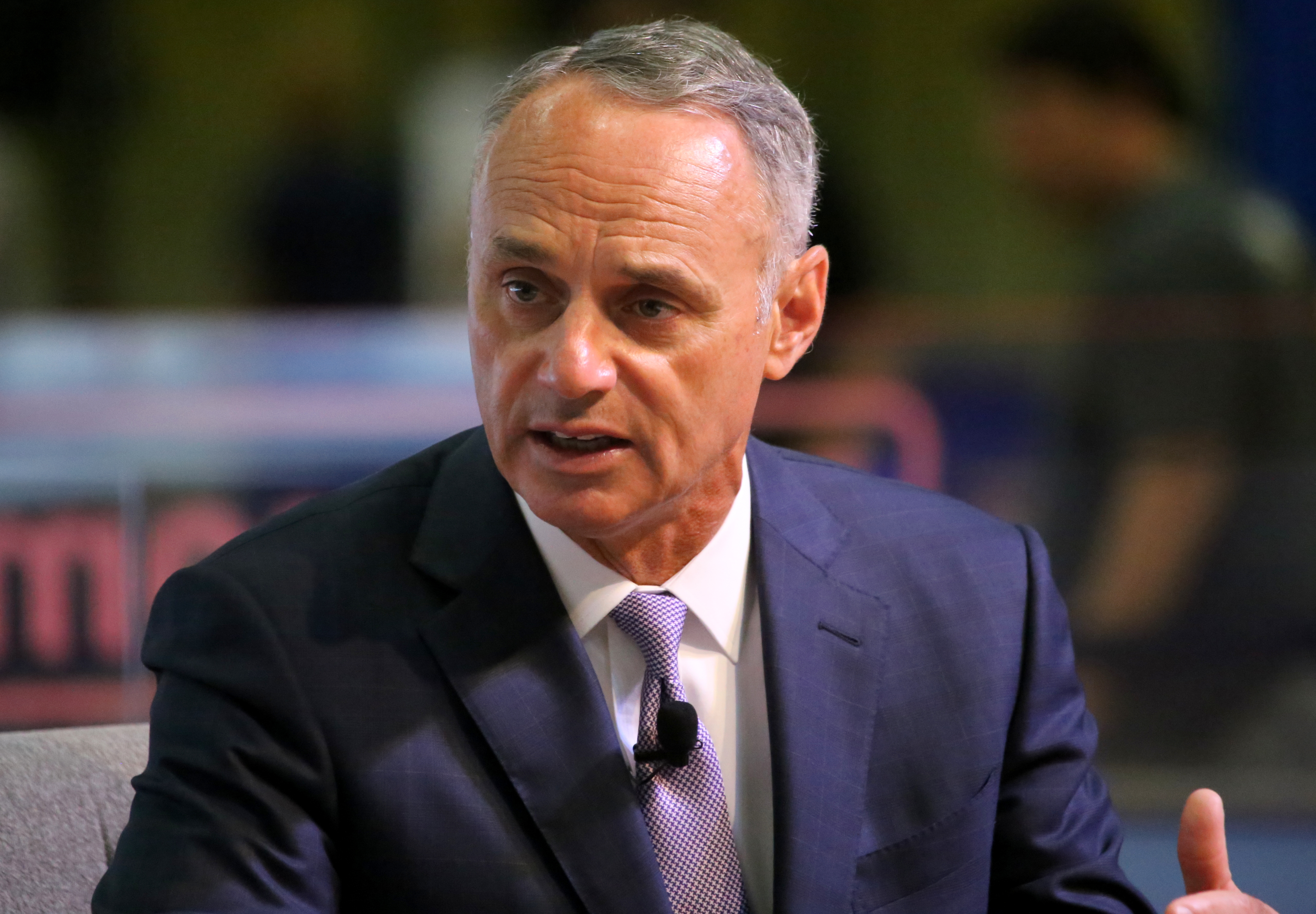 Commissioner Rob Manfred conducts his annual #ASG Town Hall at #FanFest.